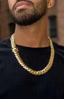 18mm cuban link - gold plated 5x