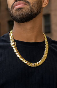 18mm cuban link - gold plated 5x