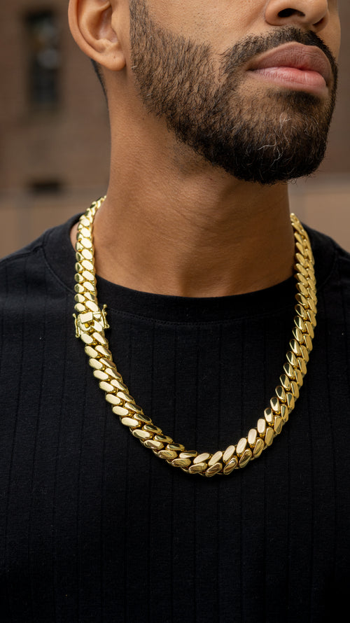 18mm Gold Cuban Link Chain – Heavy Statement | TNL Signature