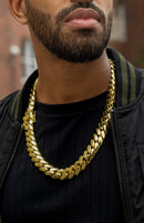 18mm cuban link - gold plated 5x