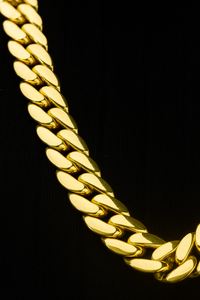 12mm Gold Plated Miami Cuban Link Chain – Bold Hip Hop Necklace for Men & Women