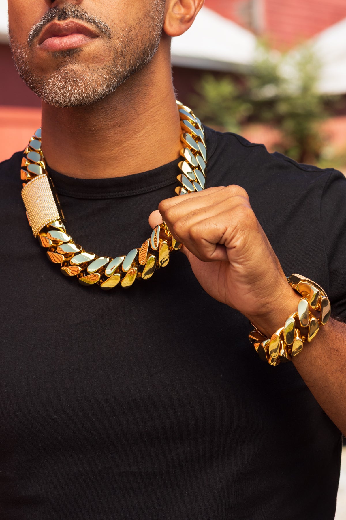 30mm cuban link chain & Bracelet set -Made To Order -> Product Details