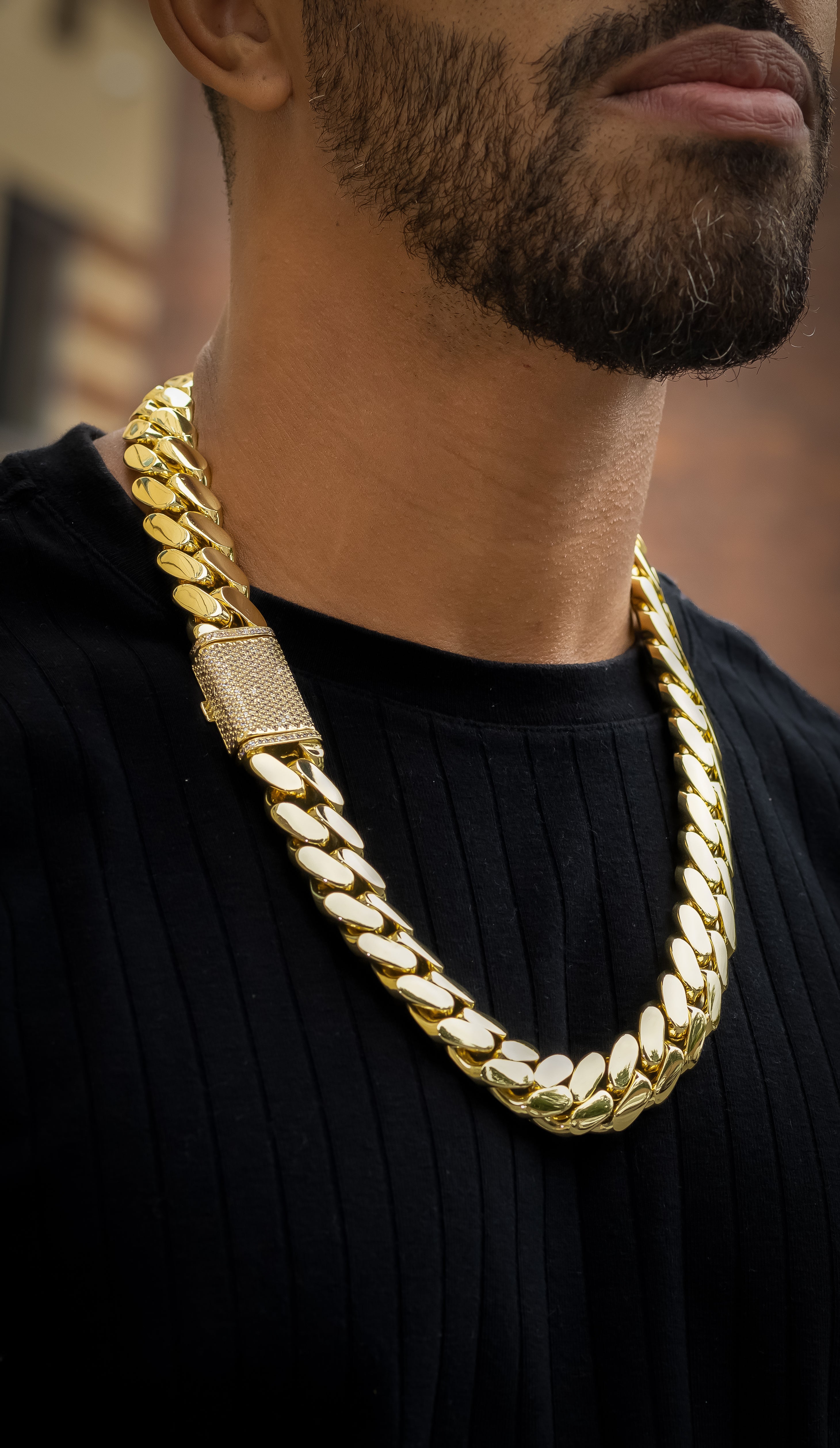 20mm CZ cuban link -heavy chain