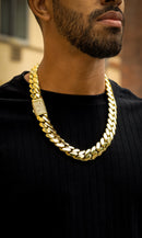 20mm CZ cuban link -heavy chain