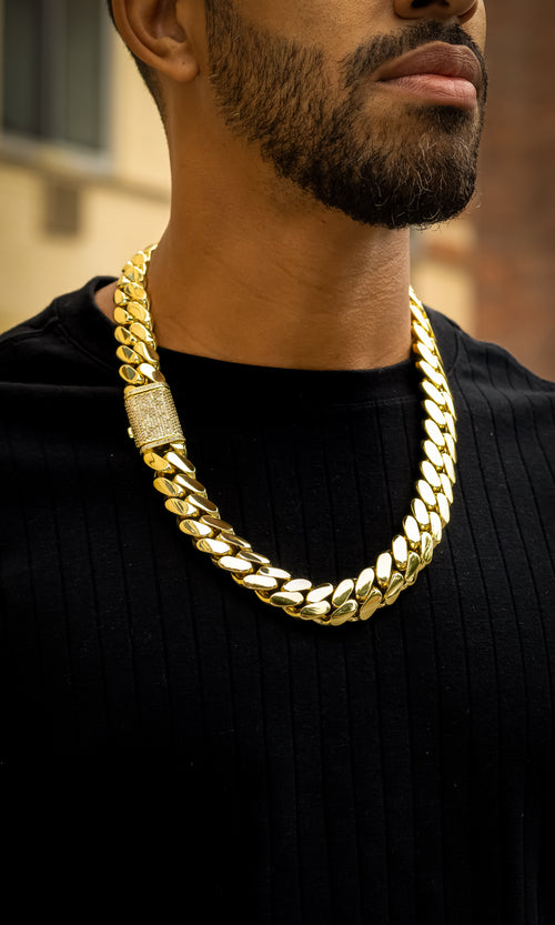 20mm Cuban Link Chain – Iced CZ Clasp | Heavy Statement