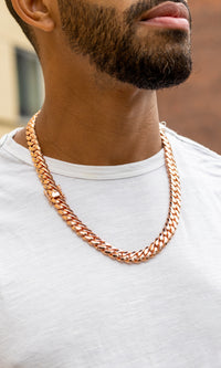 12mm Rose Gold cuban link