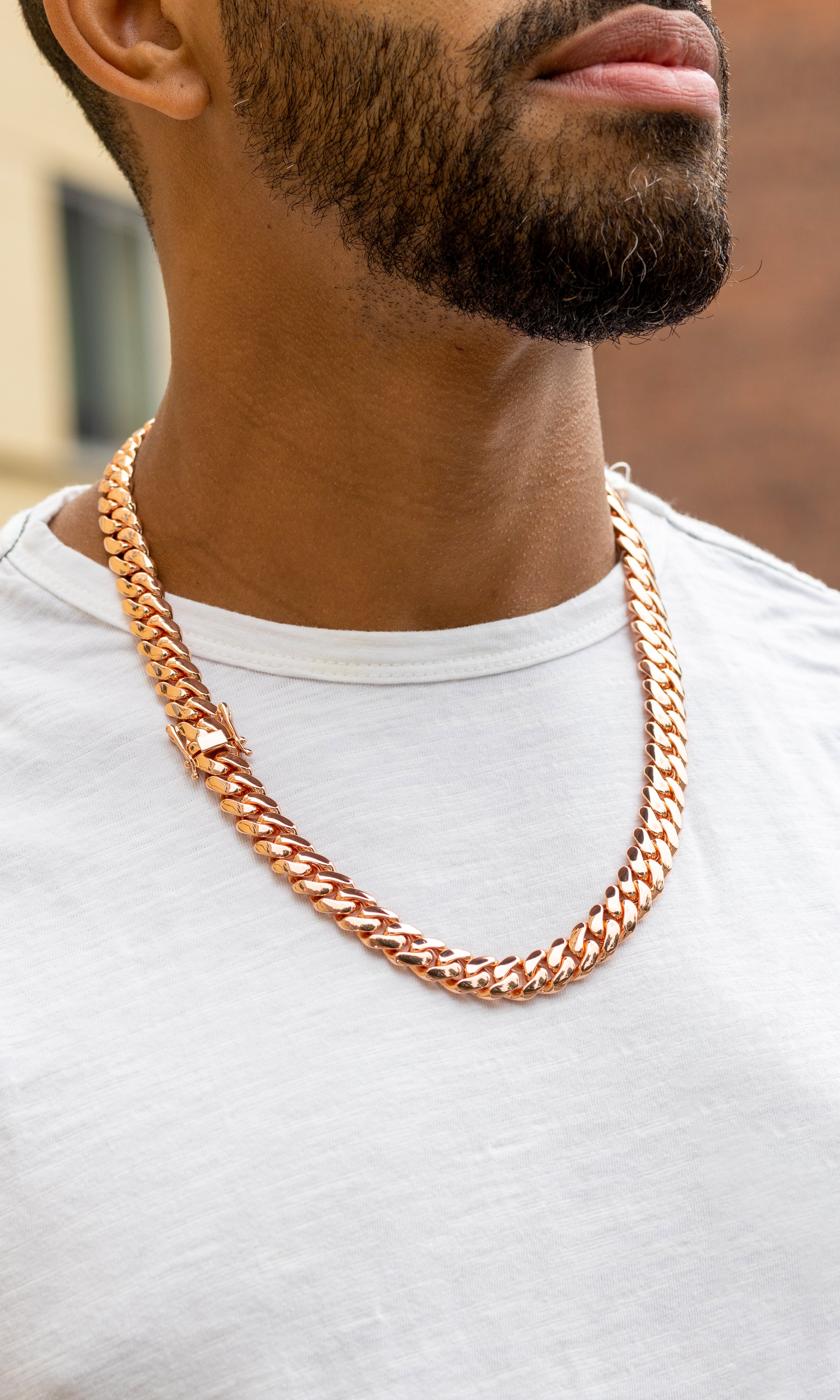 12mm Rose Gold cuban link