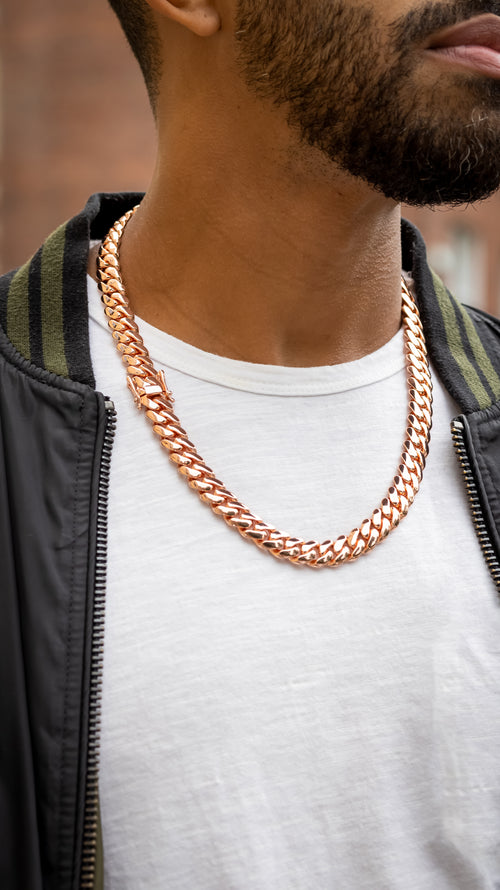 12mm Rose Gold cuban link