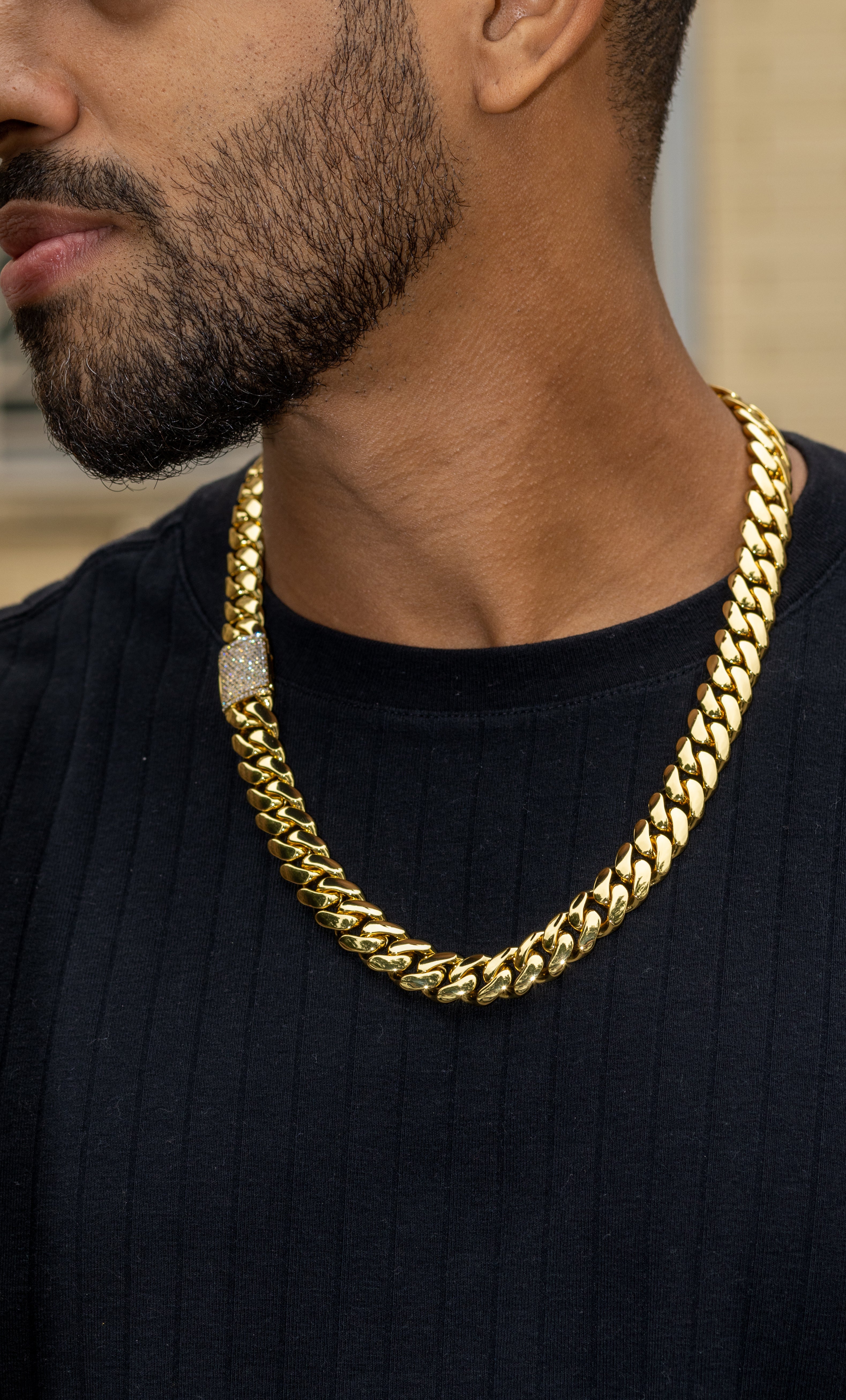 15mm CZ cuban link chain