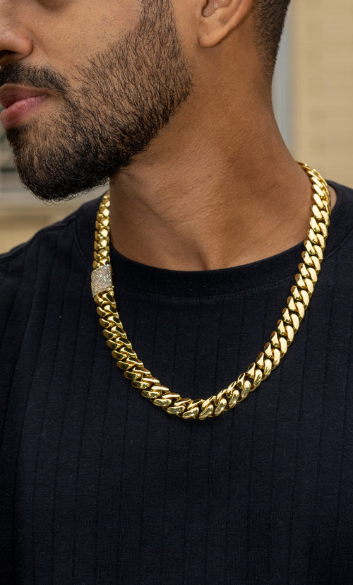 15mm Gold Cuban Link Chain – Heavy Statement | TNL Signature