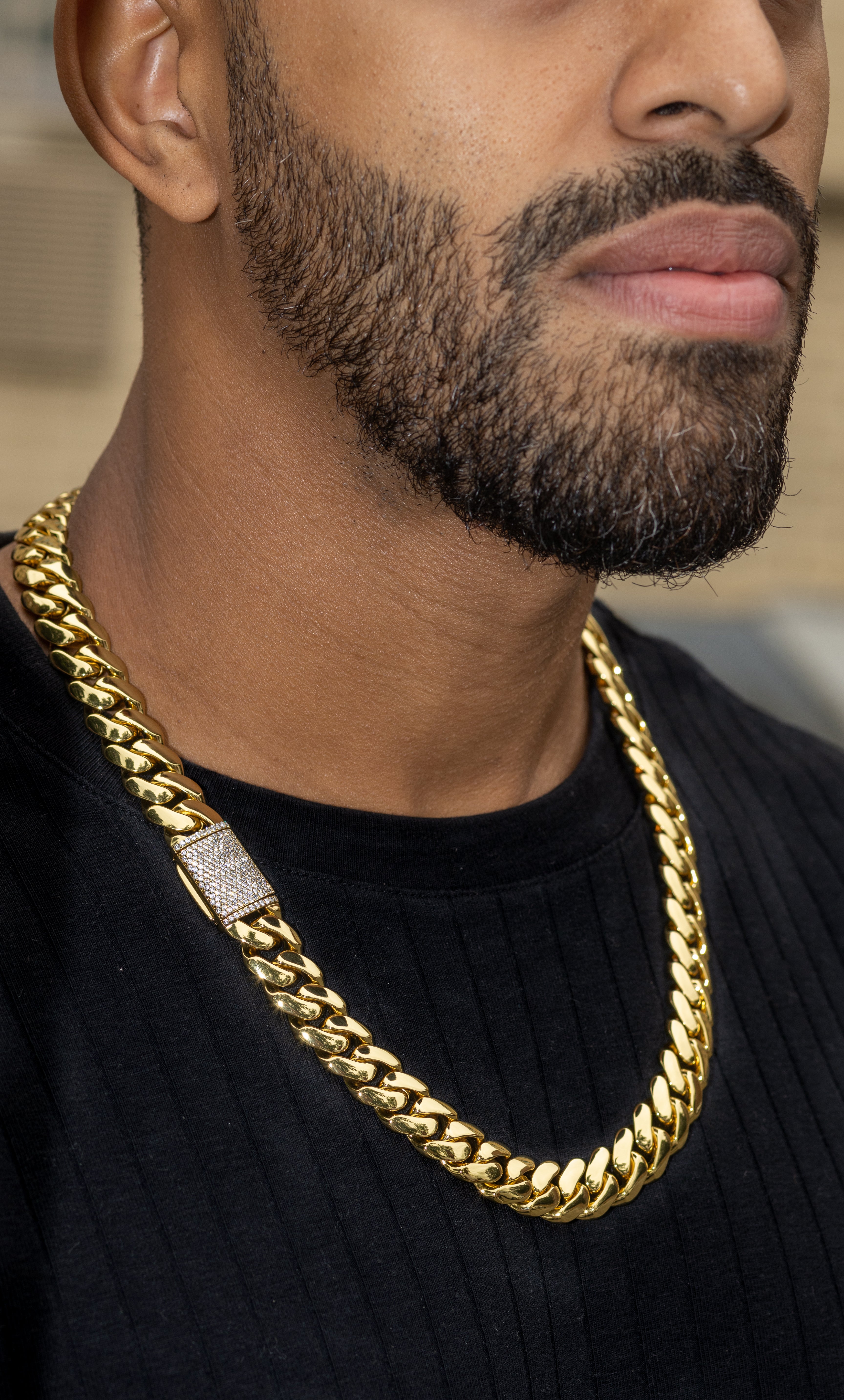 15mm CZ cuban link chain