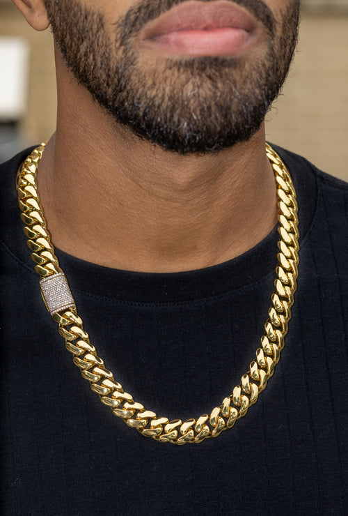 15mm Gold Cuban Link Chain – Heavy Statement | TNL Signature