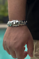 20mm white gold bracelet-miami cuban link bracelet-for men