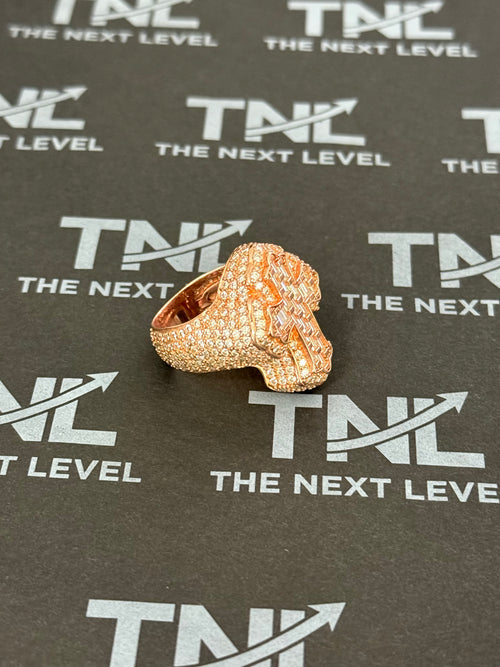 TNL Iced Out Cross Ring ✝️ – Rose Gold Finish Over 925 Sterling Silver | Luxury Statement Ring