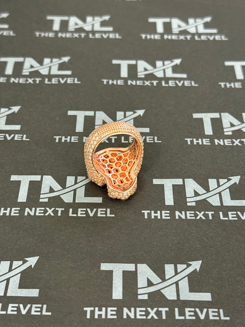 TNL Iced Out Cross Ring ✝️ – Rose Gold Finish Over 925 Sterling Silver | Luxury Statement Ring