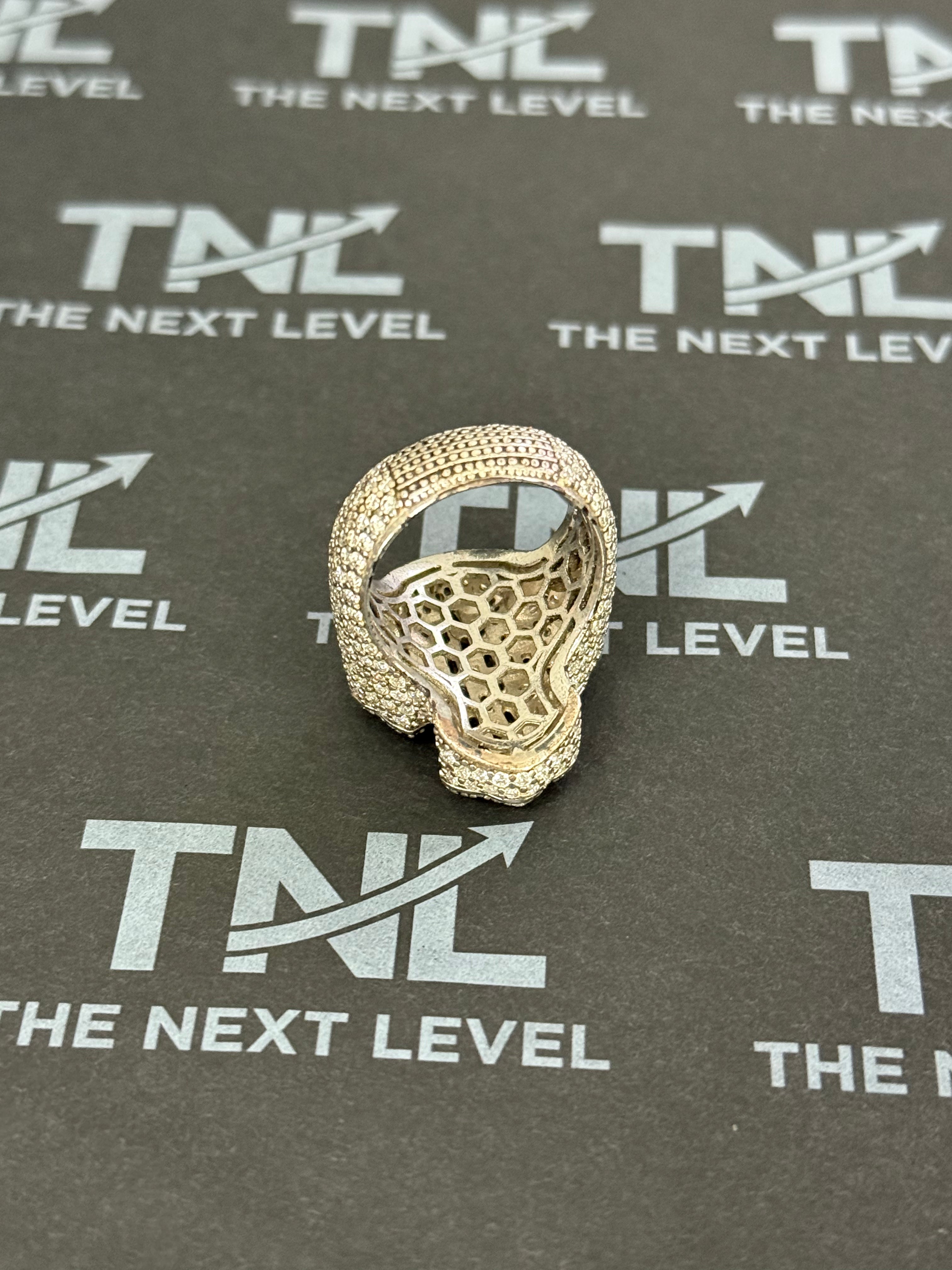 TNL Iced Out Cross Ring ✝️ – White Gold Finish Over 925 Sterling Silver | Luxury Statement Ring