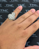 TNL Iced Out Cross Ring ✝️ – White Gold Finish Over 925 Sterling Silver | Luxury Statement Ring