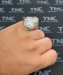TNL Iced Out Cross Ring ✝️ – White Gold Finish Over 925 Sterling Silver | Luxury Statement Ring